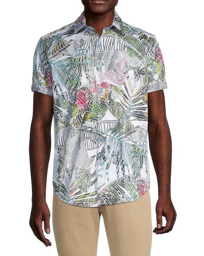 Robert Graham Mccann Tropical Button-down Shirt - Natural