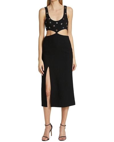 Cinq À Sept Quinny Embellished Cutout Dress - Black