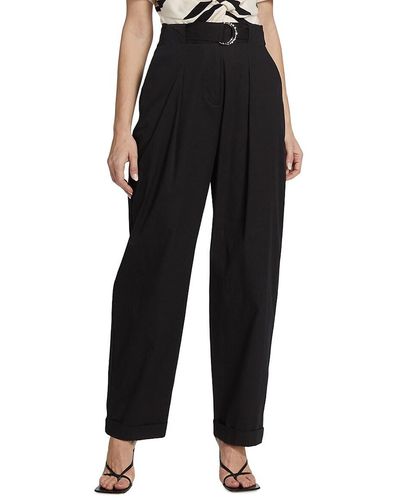 Tanya Taylor Tyler Pleated Tapered Trousers - Black