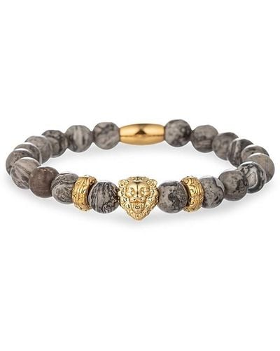 Eye Candy LA The Luxe Collection Lion Agate Bracelet - White