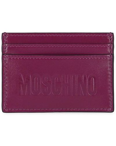 Moschino Logo Card Holder - Purple