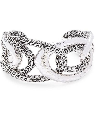 John Hardy 'Sterling Chain Hammer Cuff Bracelet - White