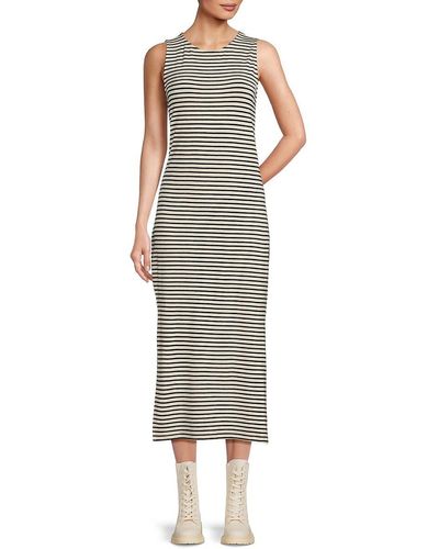 Vero Moda Fiona Striped Midi Dress - Multicolour