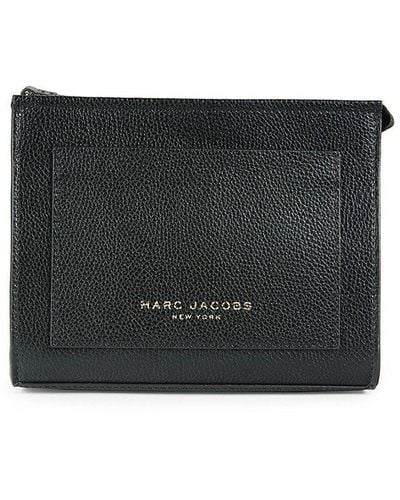 Marc Jacobs Grind Leather Cosmetic Pouch - Black