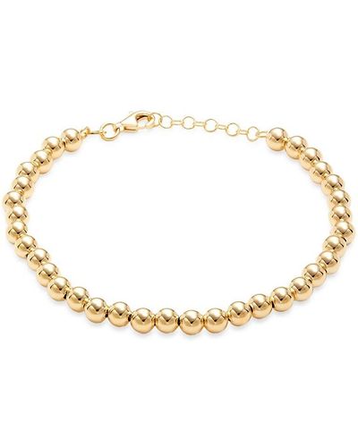 Saks Fifth Avenue 14k Yellow Gold Beaded Bracelet - Metallic