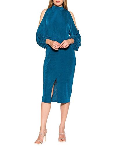 Alexia Admor Cold Shoulder Jersey Dress - Blue