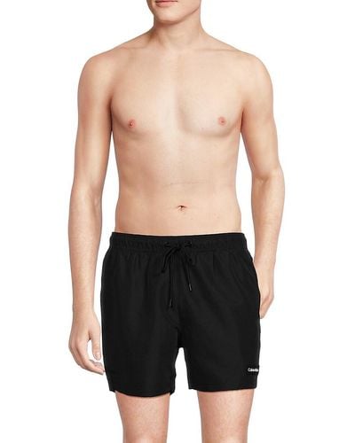 Calvin Klein Drawstring Swim Shorts - Black