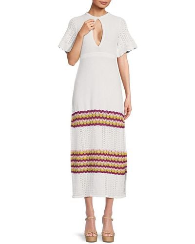 Ramy Brook Greca Knit Maxi Dress - White