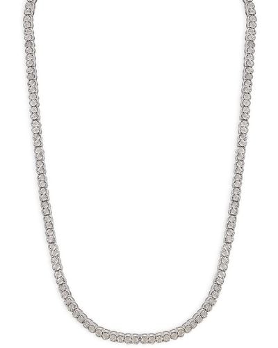 Effy ENY Sterling & 0.47 Tcw Diamond Tennis Necklace/17" - Metallic