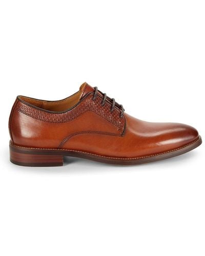 Saks Fifth Avenue Jayson Leather Derby Shoes - Brown