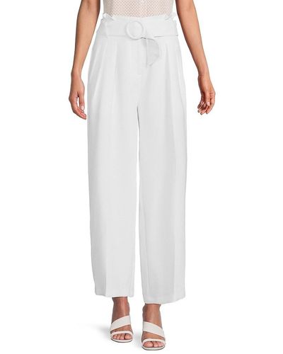 Adrianna Papell Belted Pants - White