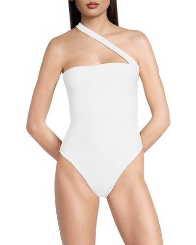 JADE Swim Halo Strappy One Piece Swimsuit - White