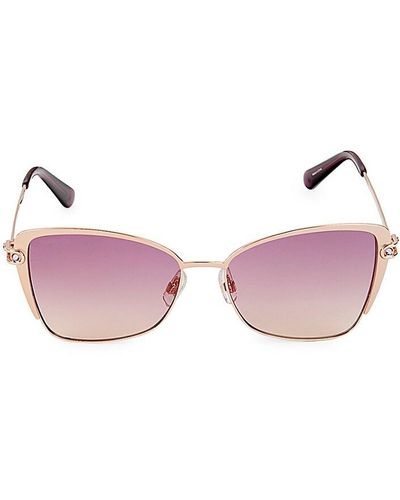 Swarovski 56mm Faux Crystal Cat Eye Sunglasses - Pink