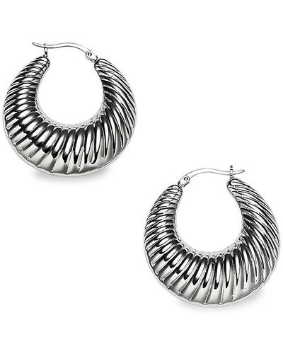 Shashi Sadie Silverplated Hoop Earrings - Metallic