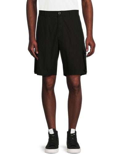 John Elliott Solid Flat Front Shorts - Black