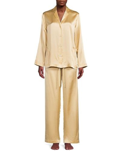La Perla 2-piece Silk Pajama Set - Natural