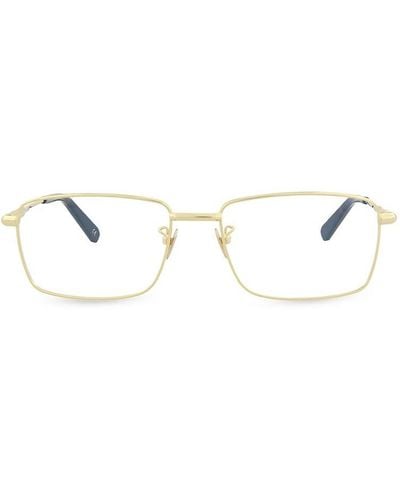 Brioni 58Mm Rectangle Eyeglasses - Metallic