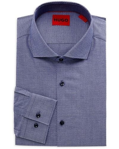 HUGO Kason Slim Fit Dress Shirt - Blue