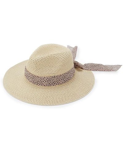 Kendall + Kylie Kendall + Kylie Resort Leopard-print Band Panama Hat - Natural