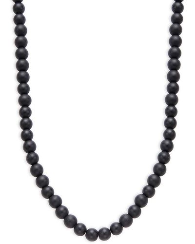 Effy 925 Sterling Silver & 78 Tcw Onyx Beaded Necklace - Natural
