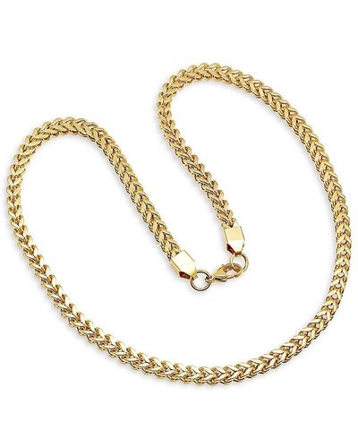 Anthony Jacobs 18k Plated Stainless Steel Franco Chain - White