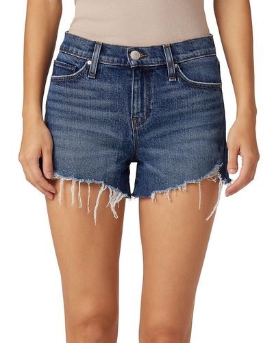 Hudson Jeans Gemma Mid Rise Denim Shorts - Blue