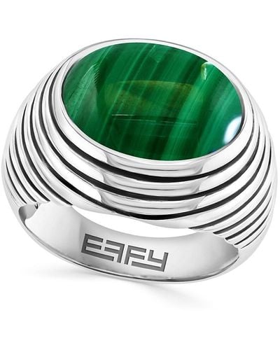 Effy Sterling & Malachite Dome Ring - Green