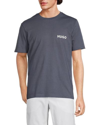 HUGO Dulong Logo Tee - Grey