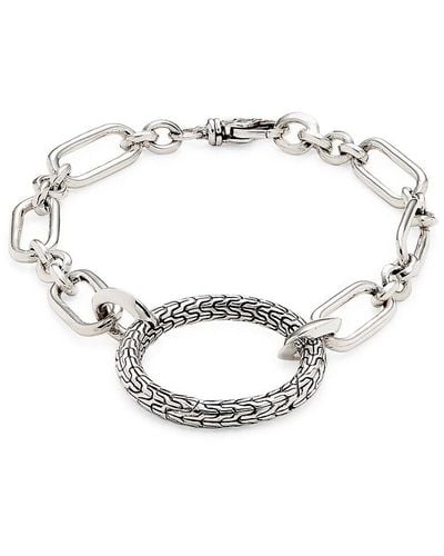 John Hardy Classic Chain Sterling Ring Bracelet - White
