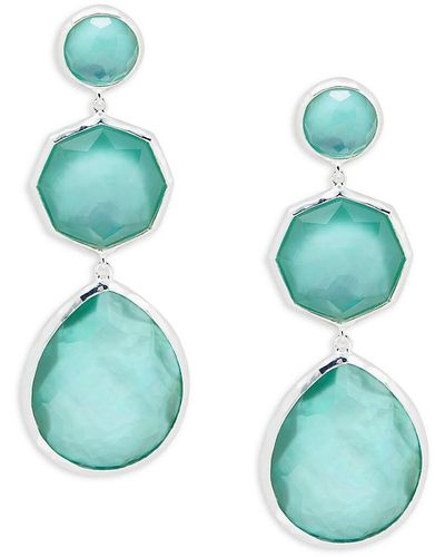 Ippolita Wonderland Sterling Silver, Crystal & Mother Of Pearl Drop Earrings - Blue