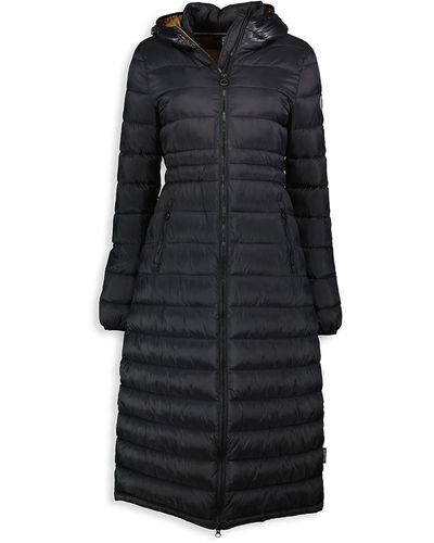 Noize Alejandra Mixed Media Puffer Jacket in Black