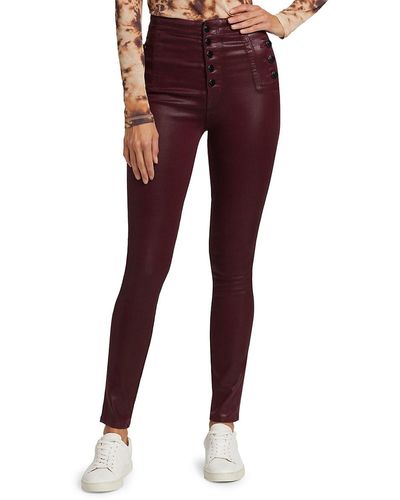 J Brand Natasha Sky High Coated Skinny Jeans - Multicolour