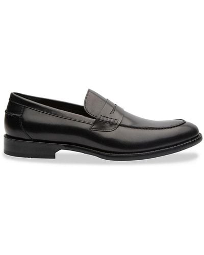 Gordon Rush Durbin Leather Penny Loafers - Black