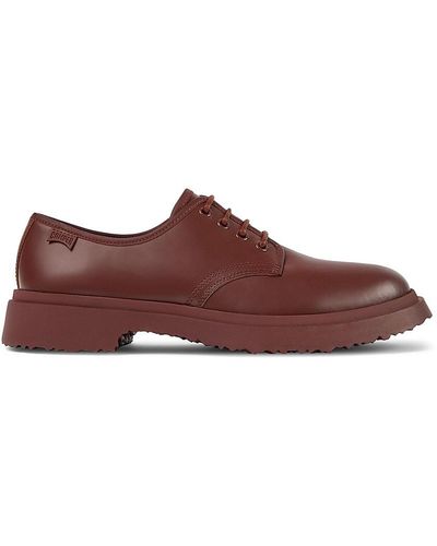 Camper Walden Chunky Leather Derby Shoes - Red