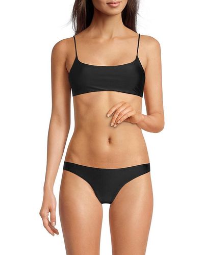 JADE Swim Muse Scoopneck Bikini Top - Black