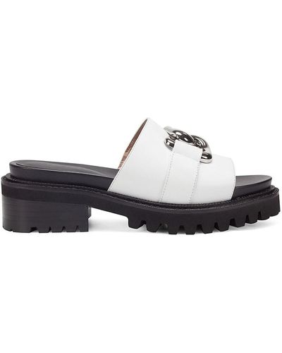 Aerosoles Lima Leather Sandals - White