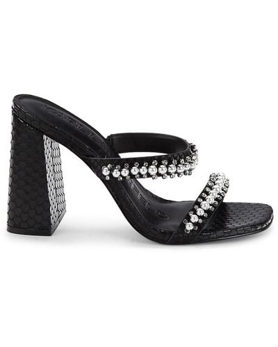 Karl Lagerfeld Rudie Embellished Sandals - Black