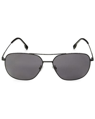 BOSS 62mm Pilot Sunglasses - Gray