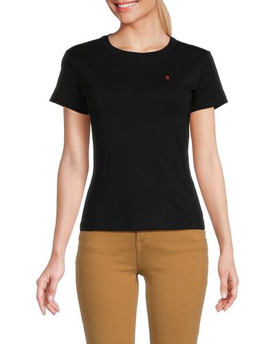 Brandon Maxwell Logo Crewneck Tee - Black