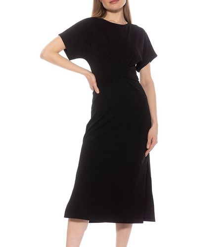 Alexia Admor Cairo Twist Front Midi Dress - Black
