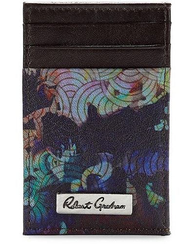 Robert Graham Poised Print Leather Phone Wallet - Multicolor