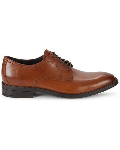 Cole Haan Modern Essential Leather & Faux Leather Derby Shoes - Brown