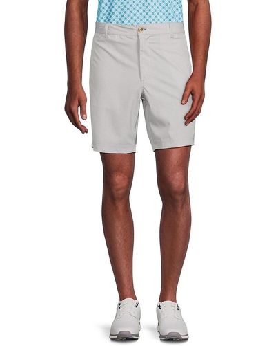 Tailorbyrd Melanga Textured Flat Front Shorts - White