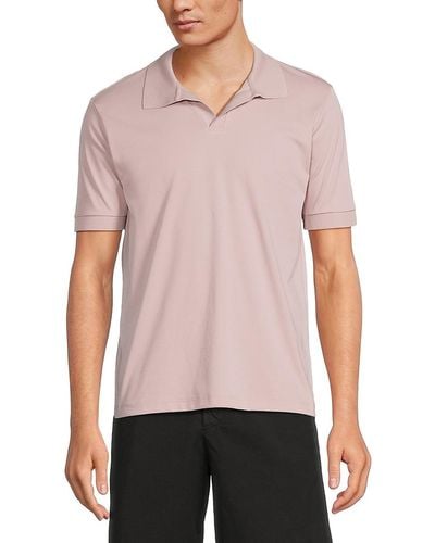 Theory Malden Jc Atlas Solid Polo - Pink