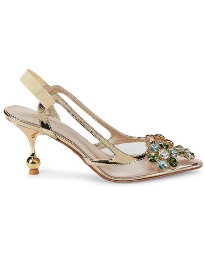 Giambattista Valli Embellished Stiletto Pumps - Metallic