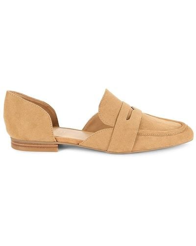 Nine West Ginta Penny D'orsay Flat Court Shoes - Natural
