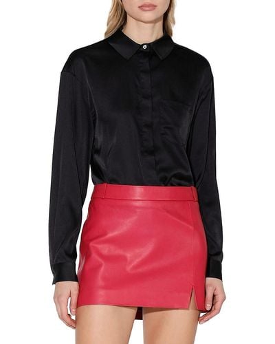 Walter Baker Bella Satin Shirt - Red