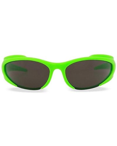 Balenciaga 80mm Shield Sunglasses - Green