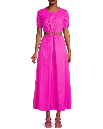STAUD Calypso Cutout Maxi Dress - Pink