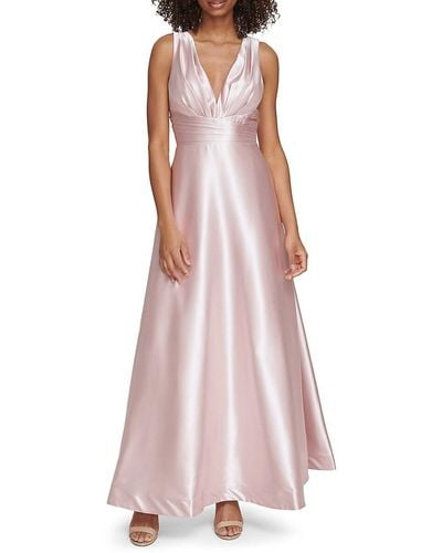 Eliza J Satin A Line Ball Gown - Pink
